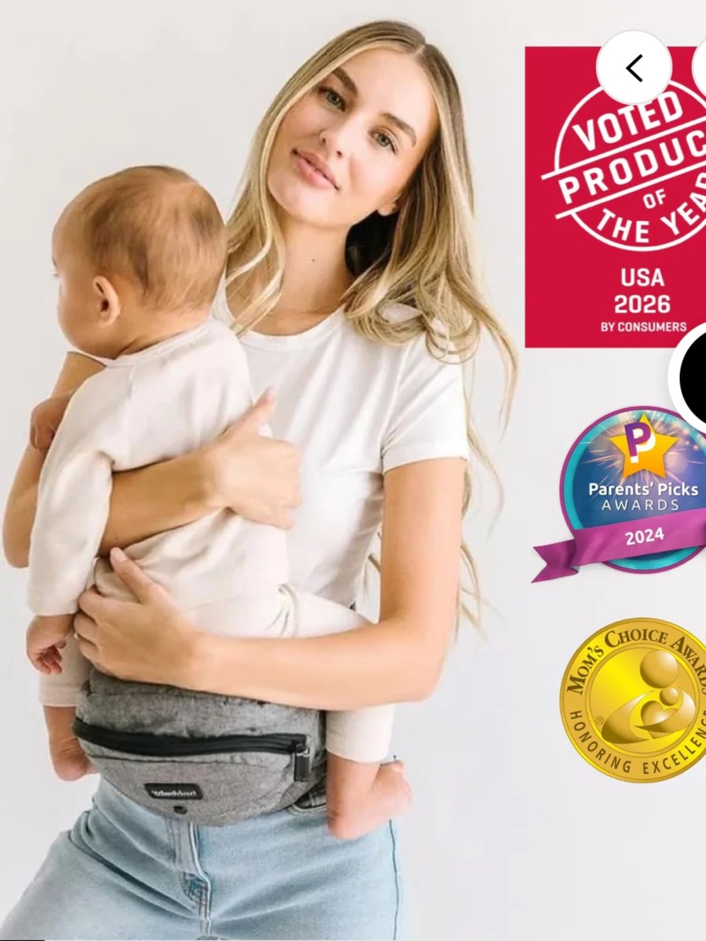 Tushbaby Original Hip Seat Baby for Babies & Toddlers up to 45 lbs
